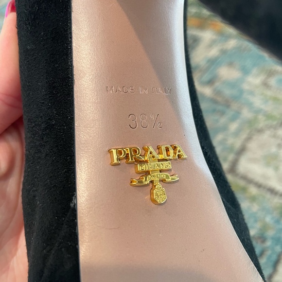 WORN ONCE Prada Suede Pumps - Picture 3 of 7